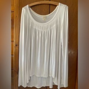 We the Free, white flowy shirt, size 8/10